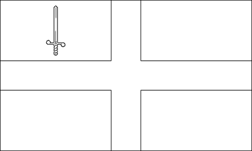 Outline of the flag of London to color