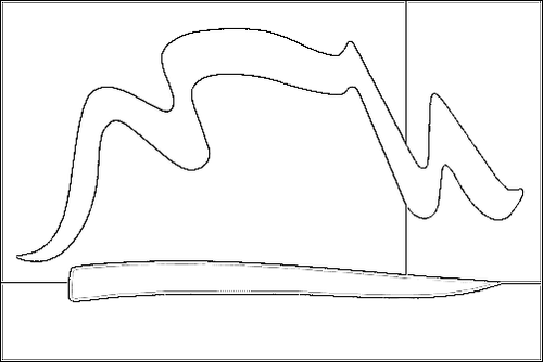 Outline of the flag of Cape Town (1997 - 2003) to color