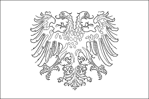 Outline of the flag of Holy Roman Empire (from 1400) to color
