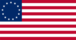 Rectangular flag of Betsy Ross (USA 1777-1795)
