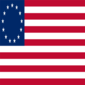 Square flag of Betsy Ross (USA 1777-1795)