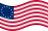 Static waving flag of Betsy Ross (USA 1777-1795)