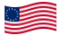 Waving flag of Betsy Ross (USA 1777-1795)