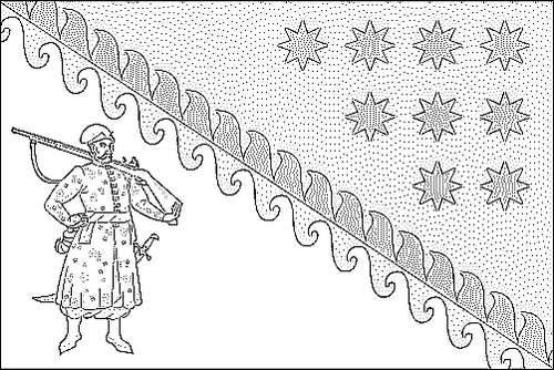 Outline of the flag of Dnipropetrovsk to color