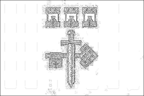 Outline of the flag of Ternopil to color