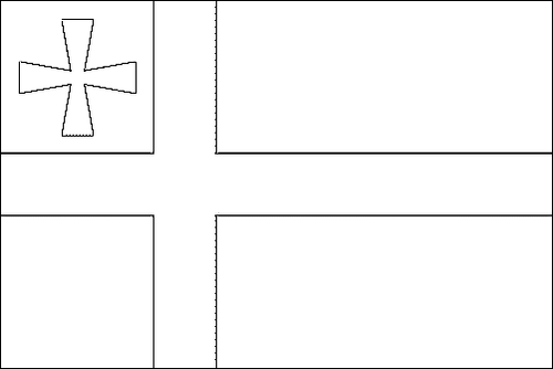 Outline of the flag of Volhynia to color