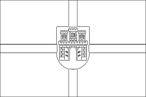 Outline of the flag of Schytomyr to color