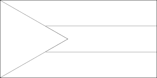 Outline of the flag of Bahamas to color