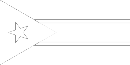 Outline of the flag of South Sudan to color