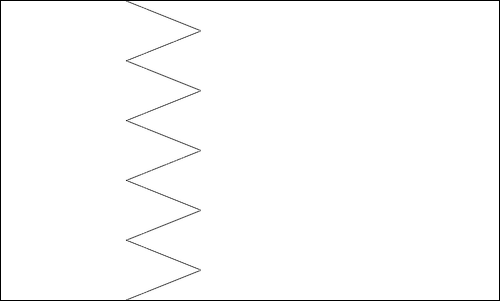 Outline of the flag of Bahrain to color