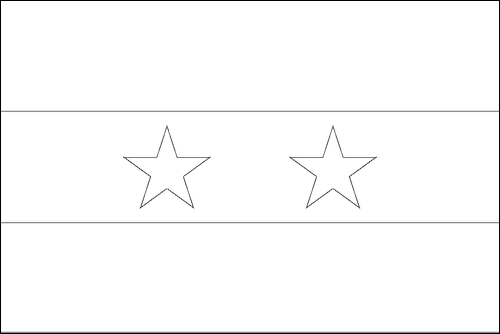 Outline of the flag of Syria to color