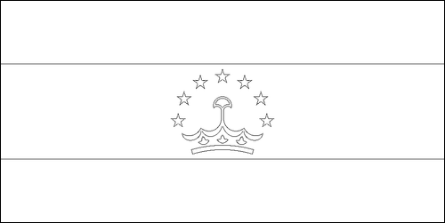 Outline of the flag of Tajikistan to color