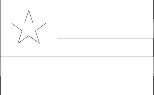 Outline of the flag of Togo to color