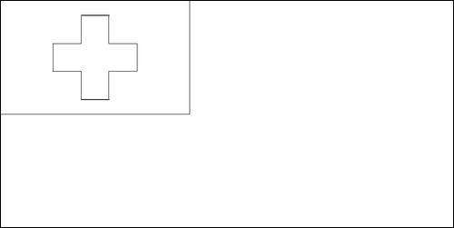 Outline of the flag of Tonga to color