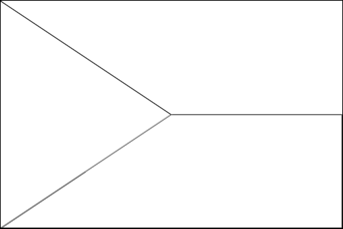 Outline of the flag of Czech republic to color