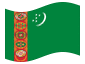 Animated flag Turkmenistan