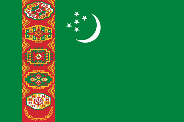 Flag Turkmenistan, Banner Turkmenistan