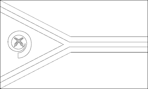 Outline of the flag of Vanuatu to color