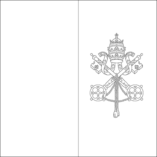 Outline of the flag of Vatican City / Vatican City State to color