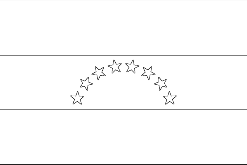 Outline of the flag of Venezuela to color