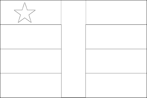 Outline of the flag of Central African Republic to color