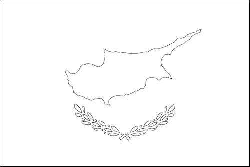 Outline of the flag of Cyprus to color