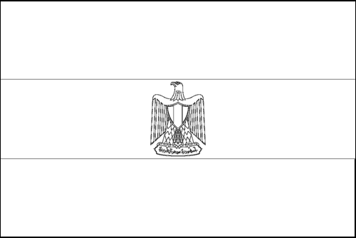 Outline of the flag of Egypt to color