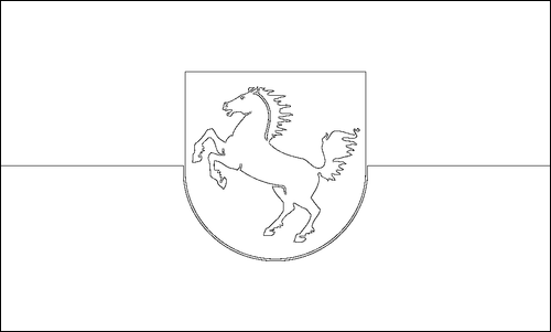 Outline of the flag of Stuttgart to color