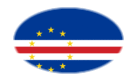 Oval vignette flag of Cape Verde