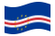 Waving flag of Cape Verde