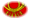 Oval vignette flag of German Federal Post (service flag from 1950 to 1994)