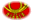 Oval vignette flag of German Federal Post (service flag from 1950 to 1994)