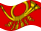 Static waving flag of German Federal Post (service flag from 1950 to 1994)