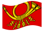 Waving flag of German Federal Post (service flag from 1950 to 1994)