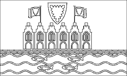 Outline of the flag of Heiligenhafen to color