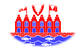 Oval vignette flag of Heiligenhafen