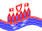 Static waving flag of Heiligenhafen
