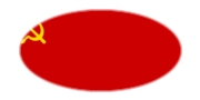 Oval vignette flag of Soviet Union