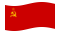 Waving flag of Soviet Union