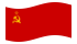 Waving flag of Soviet Union