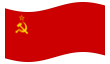 Waving flag of Soviet Union