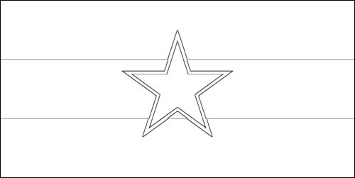 Outline of the flag of Yugoslavia to color