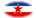 Oval vignette flag of Yugoslavia