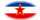 Oval vignette flag of Yugoslavia
