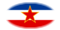 Oval vignette flag of Yugoslavia
