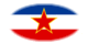 Oval vignette flag of Yugoslavia