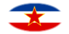 Oval vignette flag of Yugoslavia