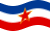 Static waving flag of Yugoslavia