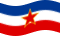 Static waving flag of Yugoslavia