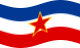 Static waving flag of Yugoslavia